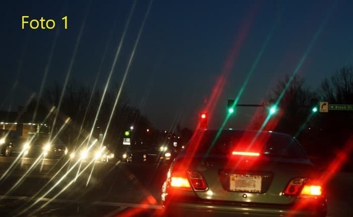 Imagen de una persona con  astigmatismo